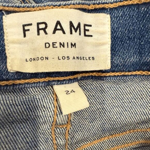 FRAME Le High Straight in Rubik Wash Stretch comfort Size 24 - Picture 7 of 15